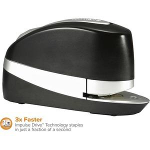 Bostitch Impulse 20 Executive Electric Stapler - 20 Sheets Capacity - 210 Staple Capacity - Full Strip - 1 Each - Black, Silver
