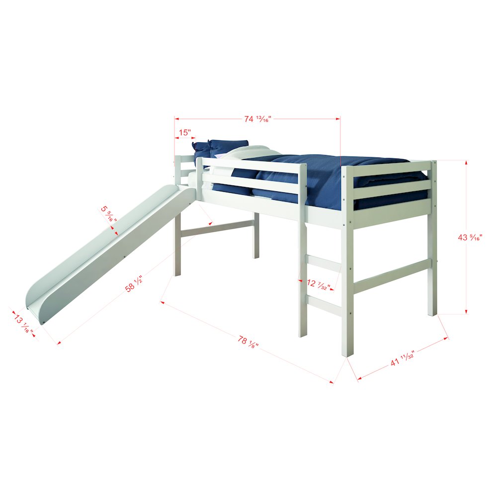 TENT BED WHITE W/BLUE TENT KIT