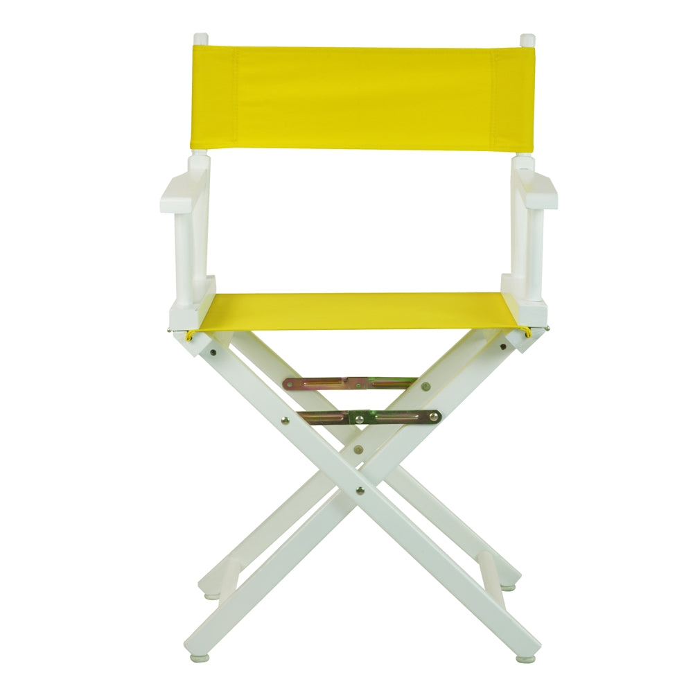 18 Director's Chair White Frame-Yellow Canvas
