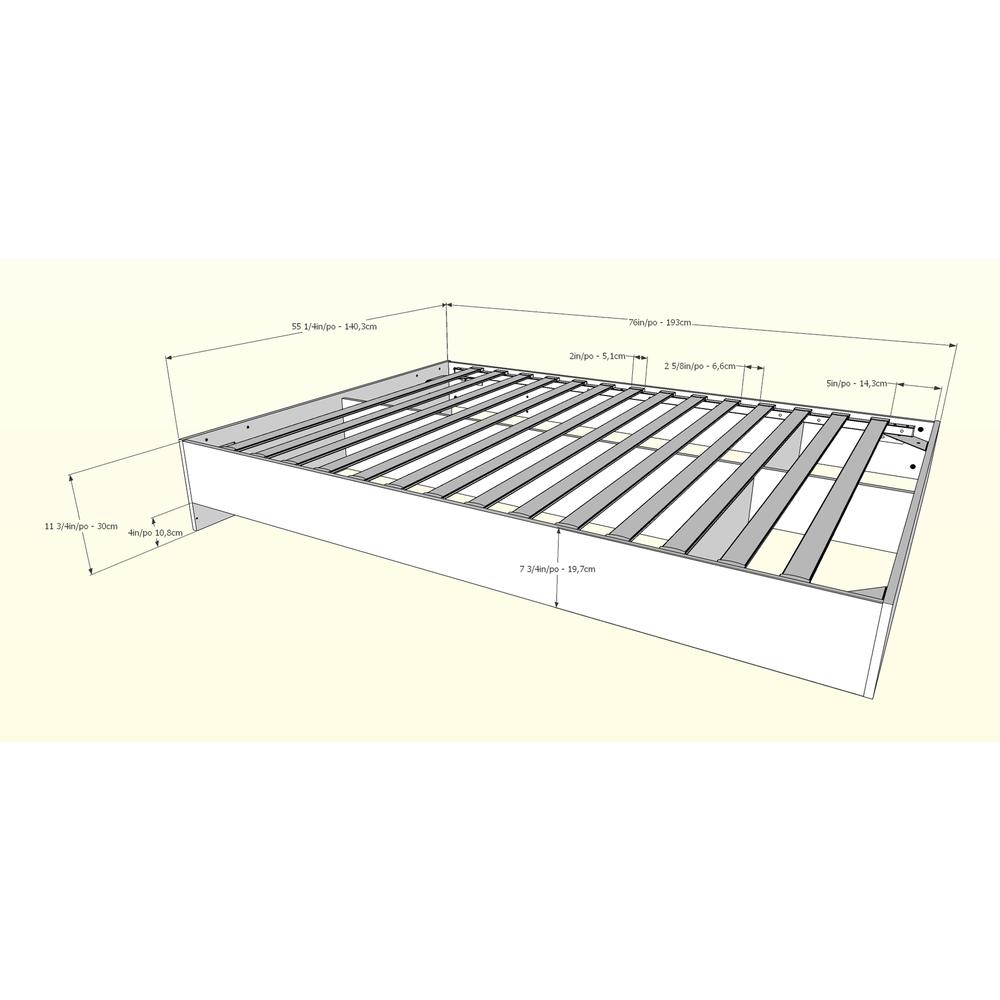 Nexera 345405 Full Size Platform Bed |  Natural Maple