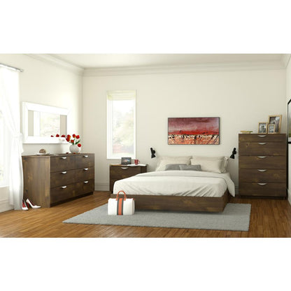 Nocce Queen Size Bed from Nexera, Truffle