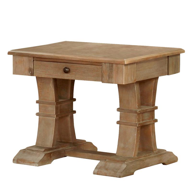End Table with Natural Rustic Finish
