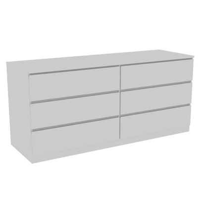 Cocora 6 Drawer Double Dresser - White