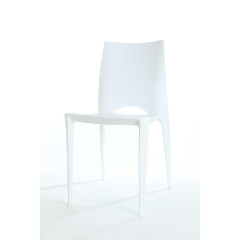 Commerical Seating Products RPP WH Crescent-White Dining Chairs