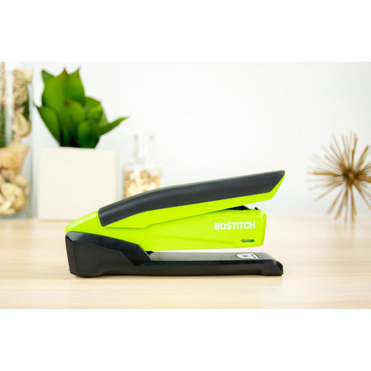 Bostitch InPower Spring-Powered Antimicrobial Desktop Stapler - 20 Sheets Capacity - 210 Staple Capacity - Full Strip - 1 Each - Green